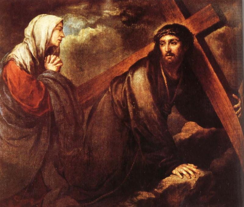 Jesus bearing a cross, Bartolome Esteban Murillo